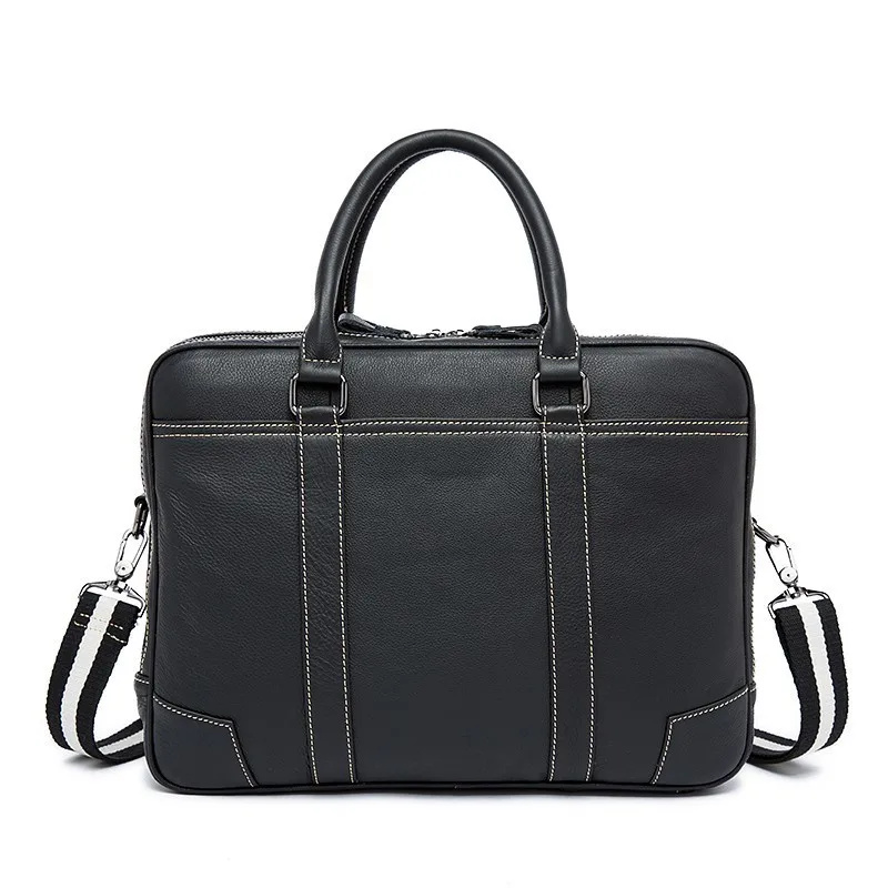 Men Briefcase Bag cowhide Leather Shoulder Messenger Bags Famous Brand Business Office Handbag for Laptop