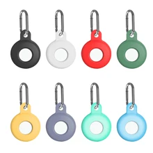 Silicone Locator Tracker Cover for Apple Airtags with Keychain Protective Case Smart Wearable Device Accessories