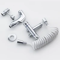 one in two out double switch multi function toilet companion double outlet three way angle valve bidet spray gun switch
