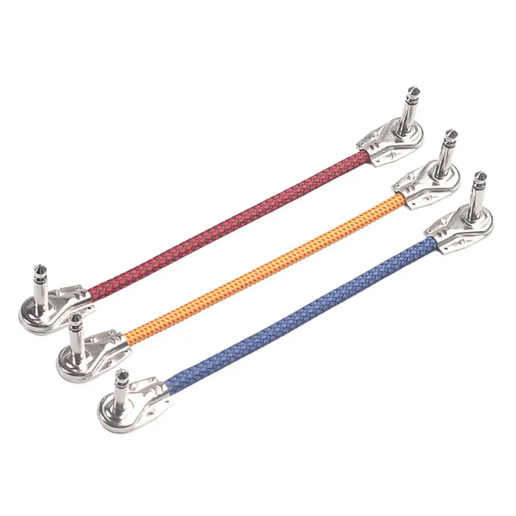 

3pcs Guitar Patch Cable XLR 20cm 6.35mm DIY Cables for Effect Mic Audio