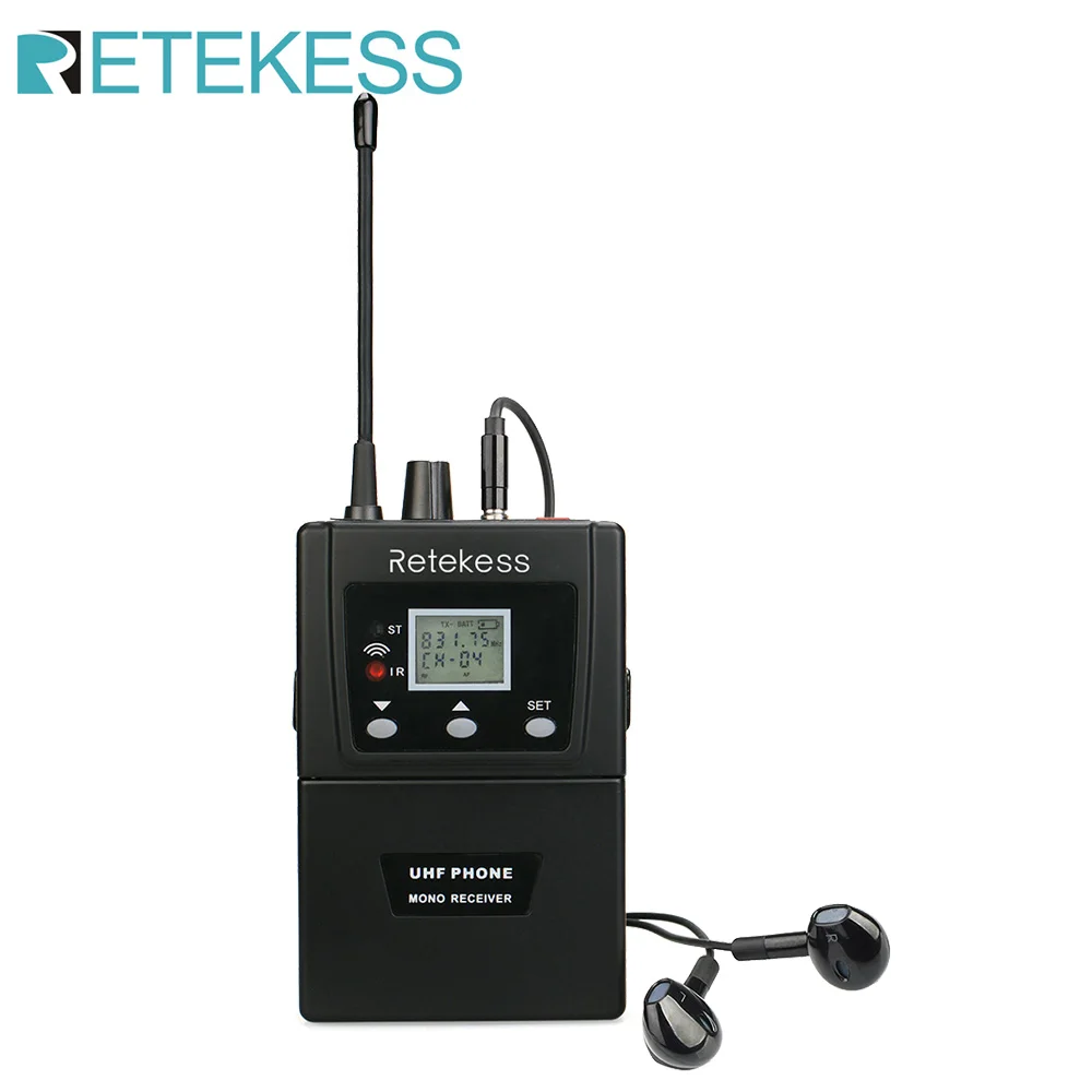 

Retekess T127 RF Wireless Conference System Simultaneous Interpretation Bodypack Waist-mounted Audio Receiver for Meeting