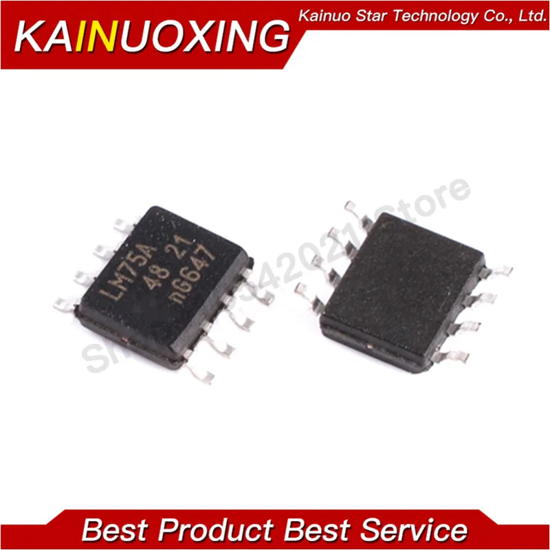 10 шт. LM75AD SOP8 LM75 SOP LM75A SOP8 SMD SOP-8 Новый и оригинальный
