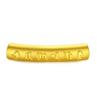 1pcs 24k yellow gold pendant for women men baby weave red bracelet six sutra elbow tube 304mml