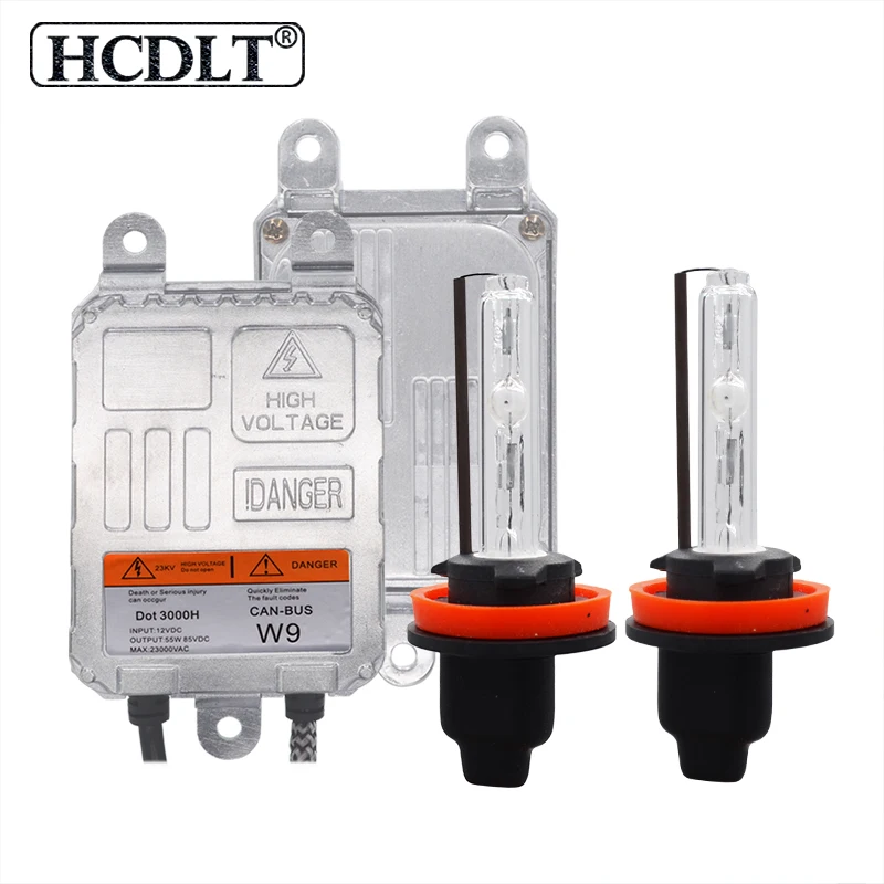 HCDLT 1 комплект AC 55 Вт Xenon H1 H3 H7 H11 HB3 HB4 лампочка Cnlight автомобильных фар ксеноновый