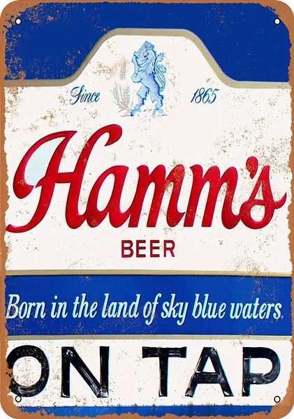 

Hamm's Beer on Tap Tin Sign art wall decoration,vintage aluminum retro metal sign,iron painting vintage decoration sign
