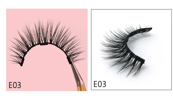 E03 Eyelash Магнитная подводка для глаз и 3D Магнитные ресницы набор для макияжа водостойкая жидкая подводка для глаз с многоразовыми накладными ресницами Профессиональная Косметика - Цвет: E03 Eyelash