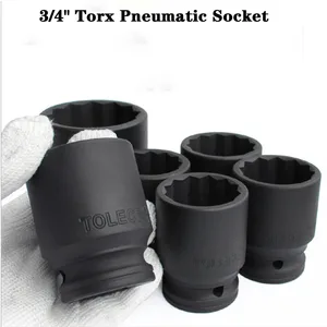 Набор ударных пневматических розеток Trox, 34 дюйма, 17-50 мм, набор ударных розеток, Spline, Метрическая квадратная ударная розетка привода для инструментов для авторемонта