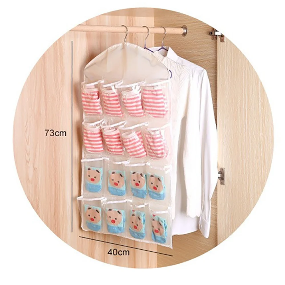 Прозрачная сумка для хранения 16 Карманов носки обувная игрушка нижнее белье