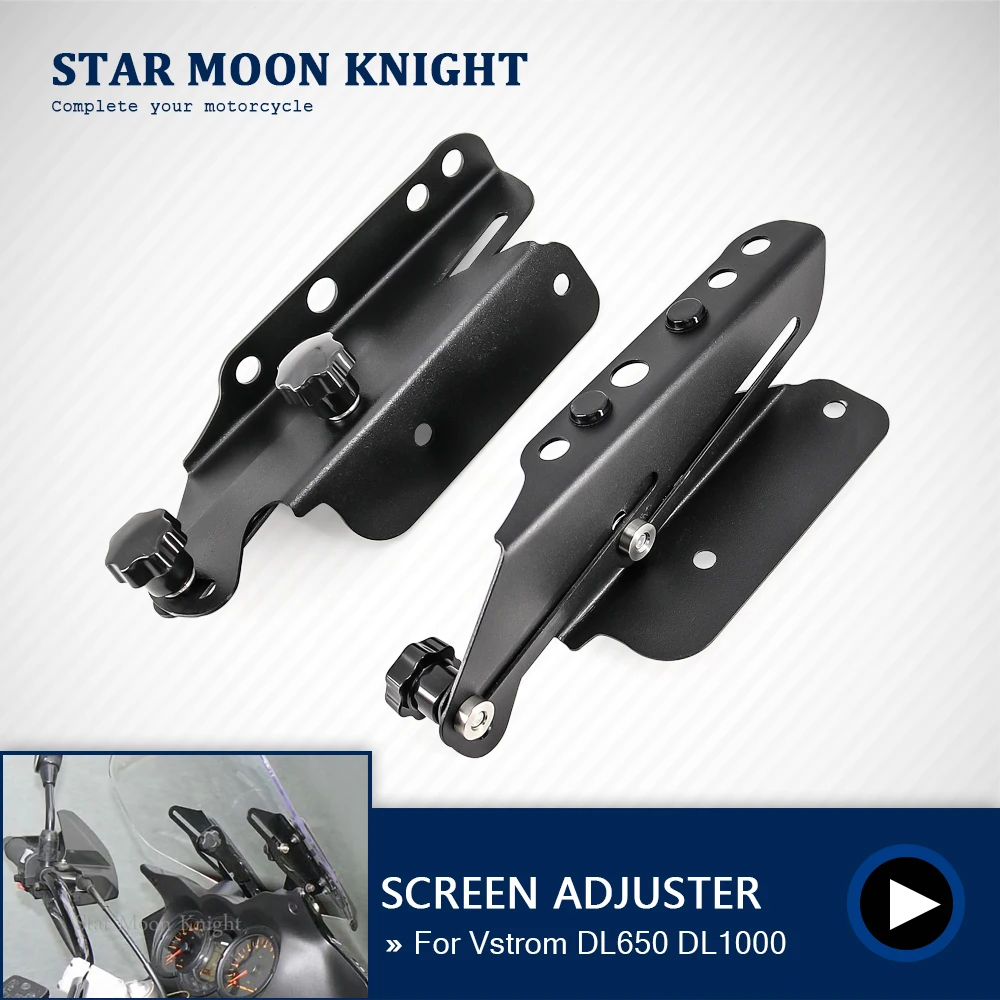 Motorcycle Windshield screen Adjusters Support Holder Windscreen Bracket Kits For Suzuki Vstrom DL1000 V-strom DL650 DL 650 1000