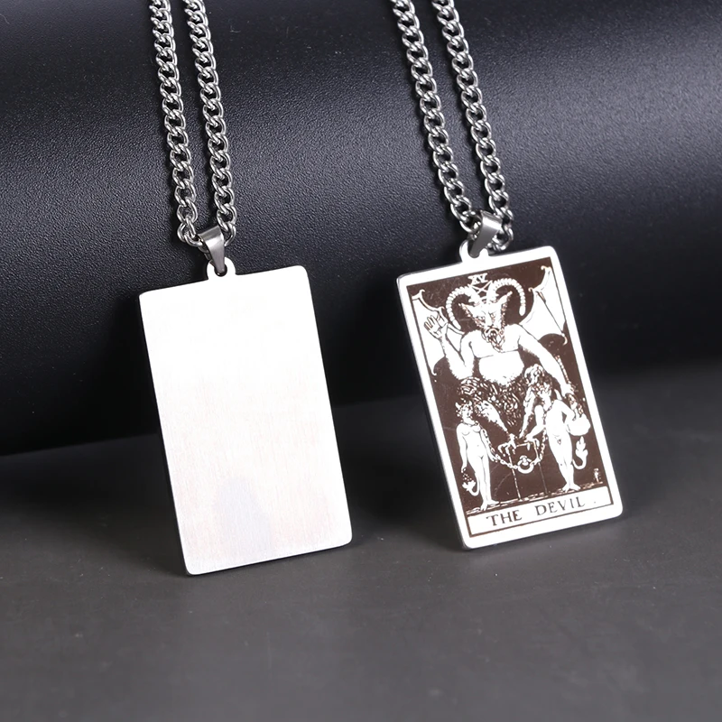 

Wicca Tarot Card Waite Major Arcana Pagan Pendant Amulet Necklace Wiccan Jewelry
