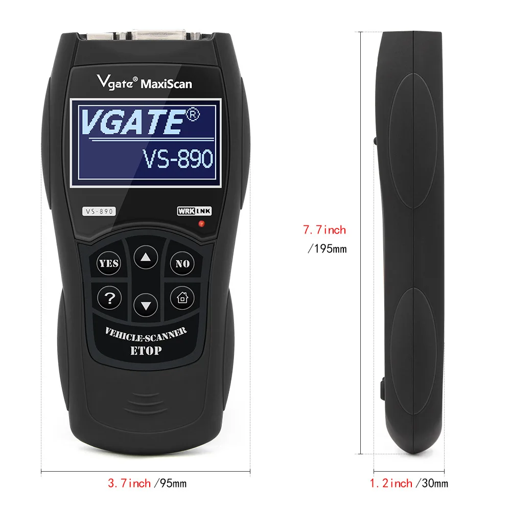 Vgate ScanTool VS890 OBD2 автомобильный детектор Maxiscan OBD II считыватель кодов ошибок