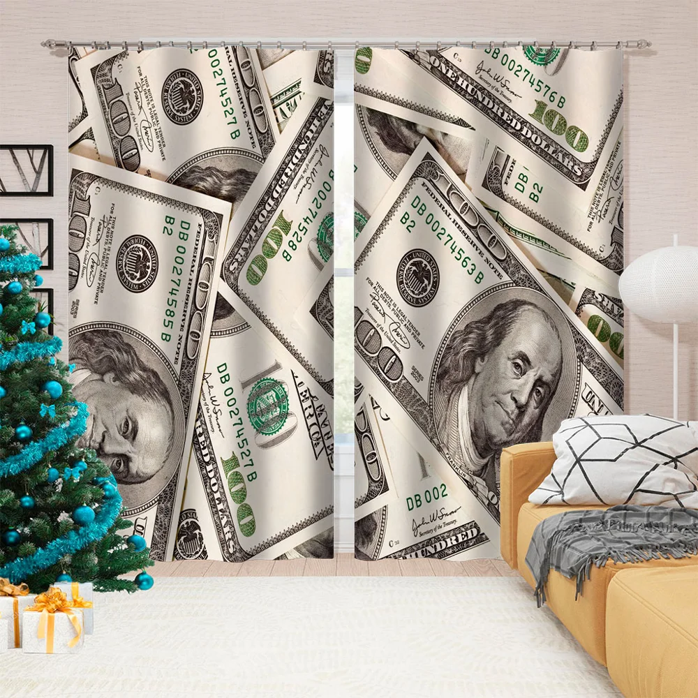 

2 Panel/Set 3D Window Curtains Wolf Printing Drapes for Bedroom dollar curtains