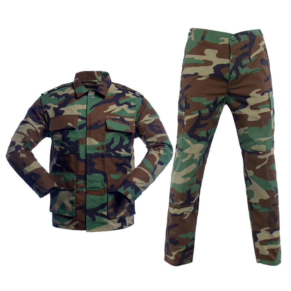 Uniforme militar de Fronter para hombres, ropa táctica de combate del Ejército, Camuflaje del bosque, Color múltiple, ropa de trabajo suave