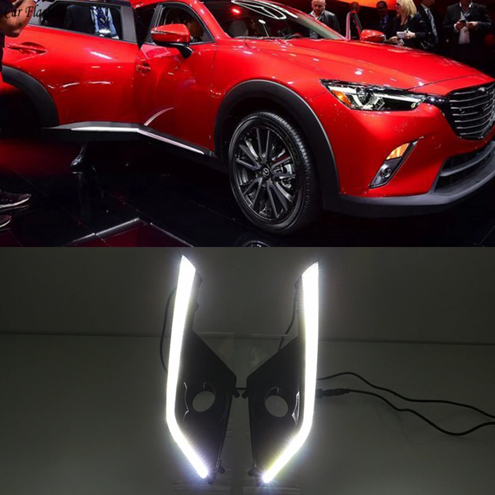 CSGJMY 1 пара автомобильный DRL светодиодный светильник дневного света с желтой