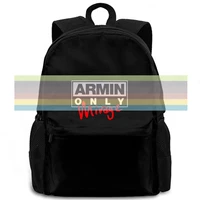 armin van buuren armin only mirage electro music black cool women men backpack laptop travel school adult student
