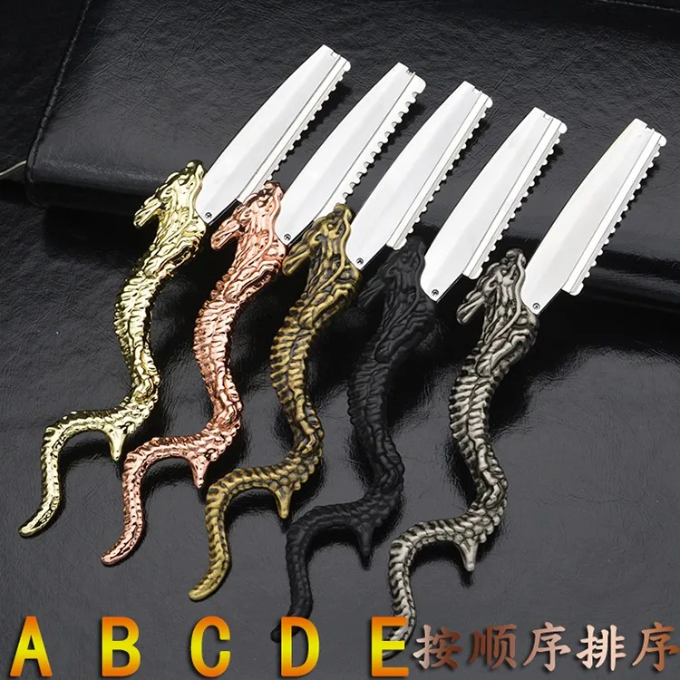 

razor tools Stainless Steel Hairdressing Barber Razor Blade Thin Hair Knife Professional Men Shaver Hairdresser Thinning Shaving