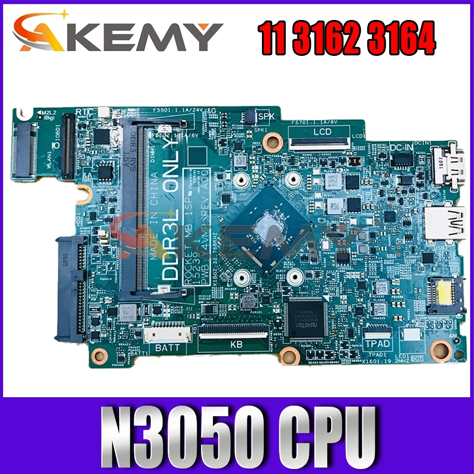 Akemy  N3050   Dell Inspiron 11 3162 3164    15239-1 Y4VMP CN-0P75YT P75YT   100% 