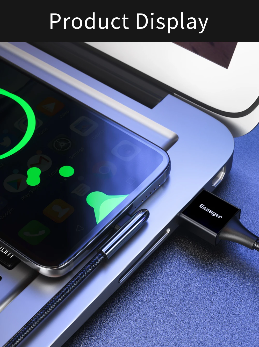 Essager 90 градусов usb type C кабель для samsung S10 Xiaomi K20 Oneplus 7 Pro 6t 3A Быстрая зарядка USBC type-C шнур USB-C зарядное устройство