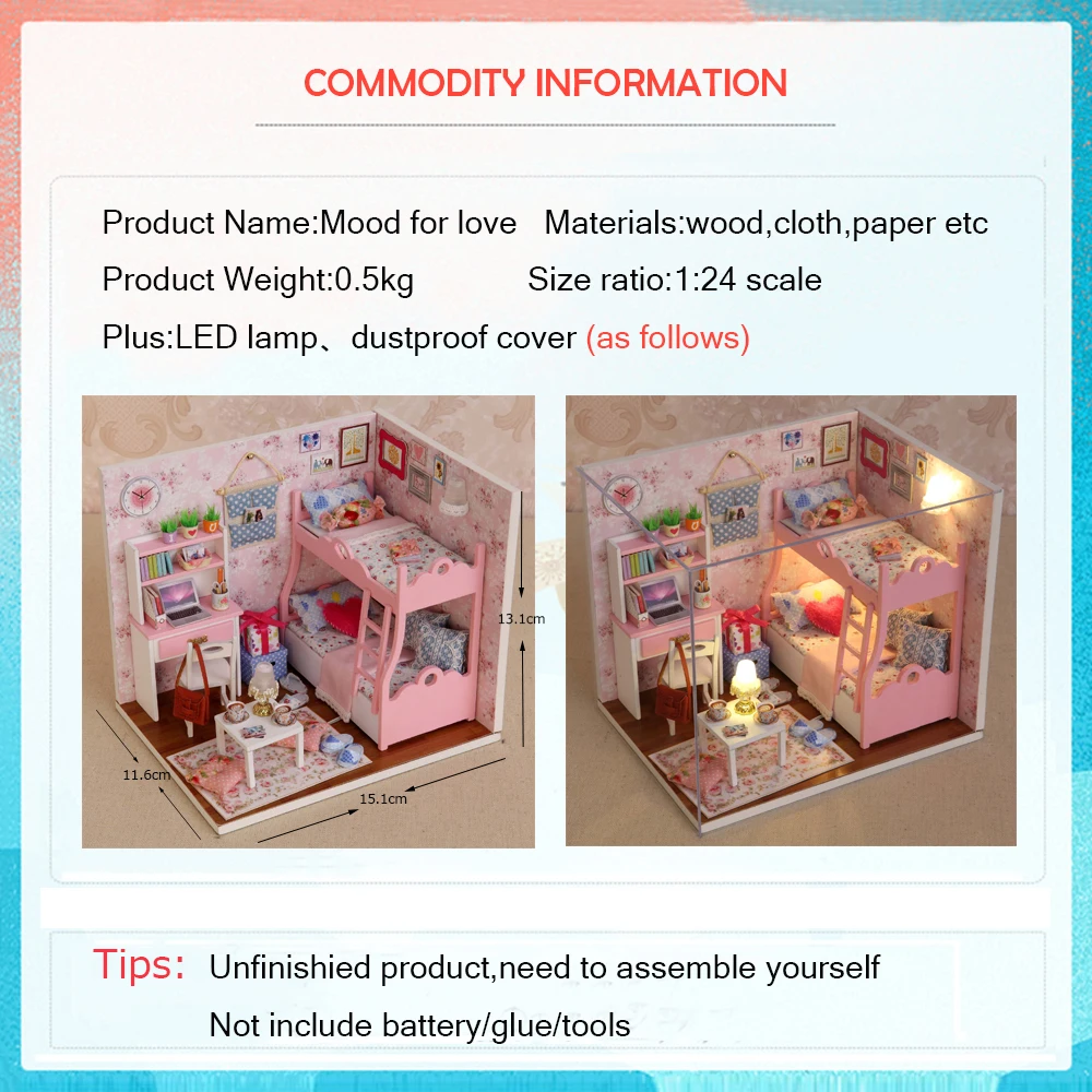 3D Миниатюрный Кукольный дом DIY мебель украшение игрушка ручной работы кукольный