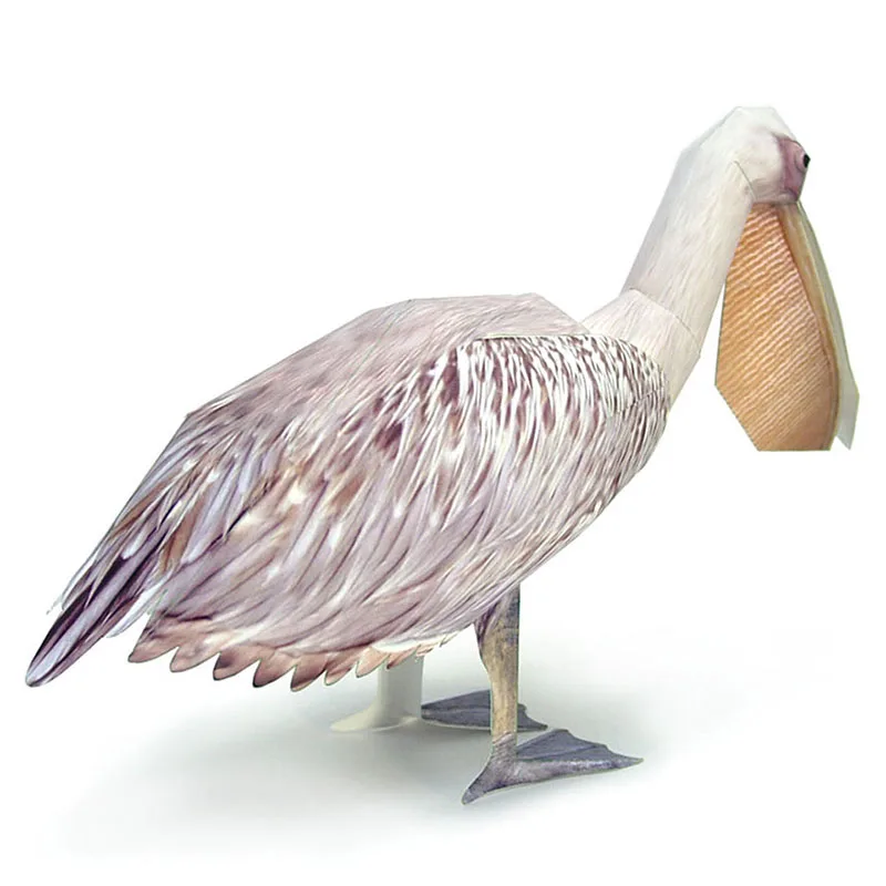 Отличная белая модель из бумаги Pelican Bird реалистичное животное мини оригами