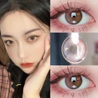 2 шт.пара модные Цветной контактные линзы ежегодно натуральные ресницы красивый макияж красочные связаться с нами для глаз градусов близорукости