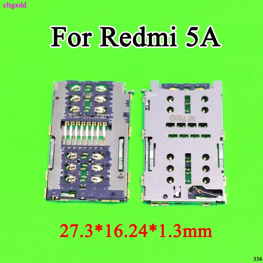 

2X for Xiaomi Redmi 5A SIM Card Slot Reader SIM Card Connector Socket Holder Tray for Redmi 5A Card Reader Repair Spare Parts