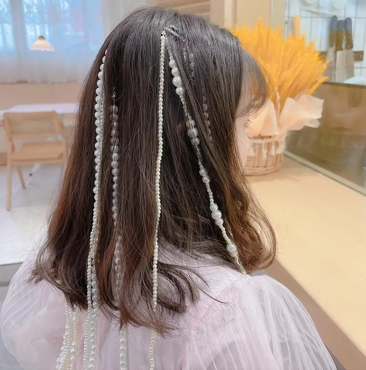 Женская элегантная длинная повязка на голову с жемчугом | Красота и здоровье