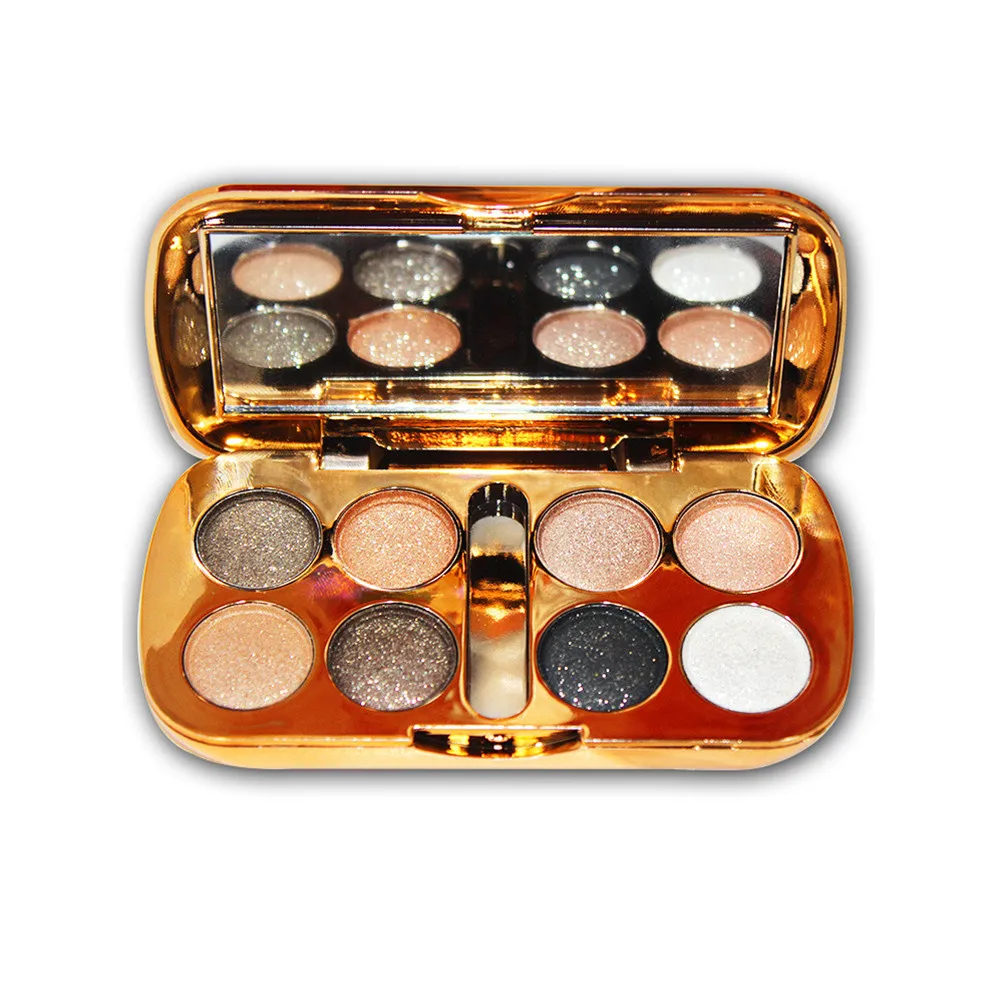 8 цветов Перламутровые тени для век с мишкой алмазная пудра макияжа дымчатые