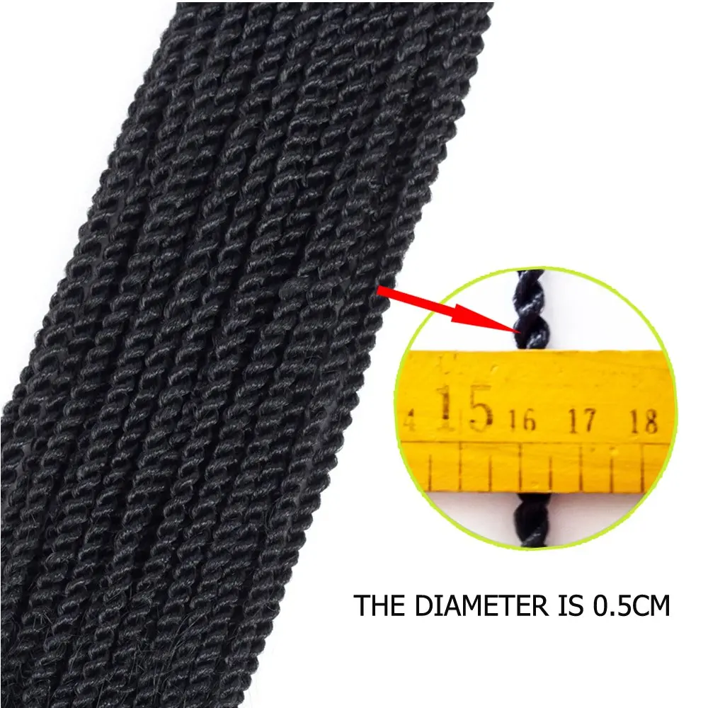 Сенегальский спиральный крючком плетеные волосы синтетический Мамбо твист