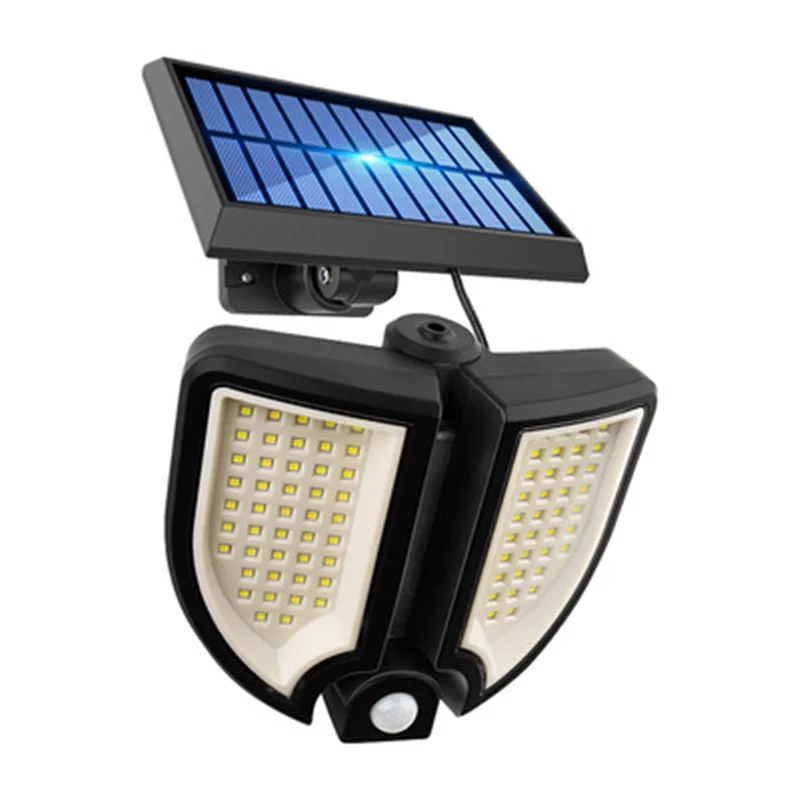 

70LED double head rotatable solar human body induction wall light outdoor street light security light courtyard