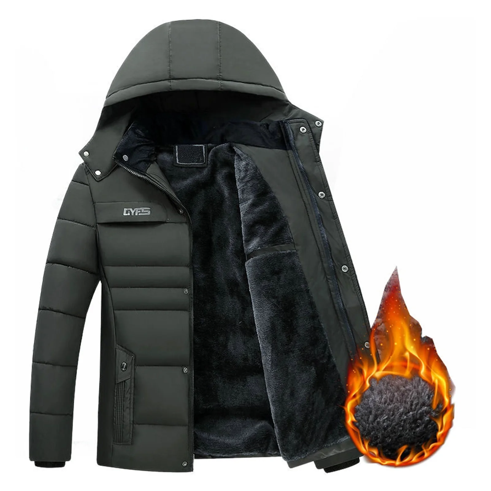 

Новая Толстая теплая зимняя парка для мужчин, мужская зимняя куртка с капюшоном, пальто, куртки-карго в стиле милитари, Мужское пальто, уличн...