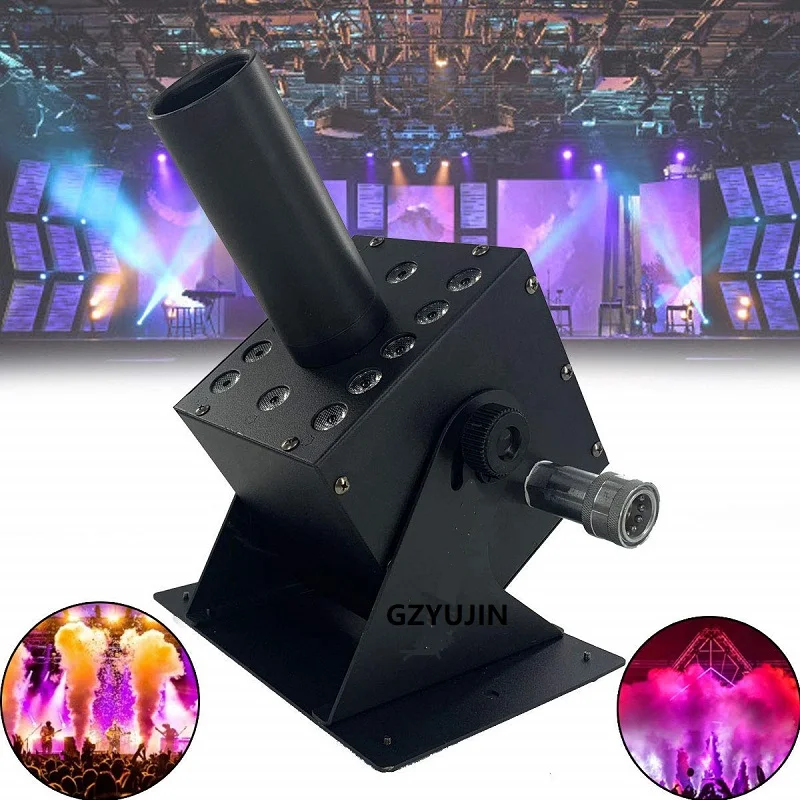 Светодиодная CO2 струйная машина с 12x3 Вт LED DMX управление RGB Co2 Cannon Jet Cryo для