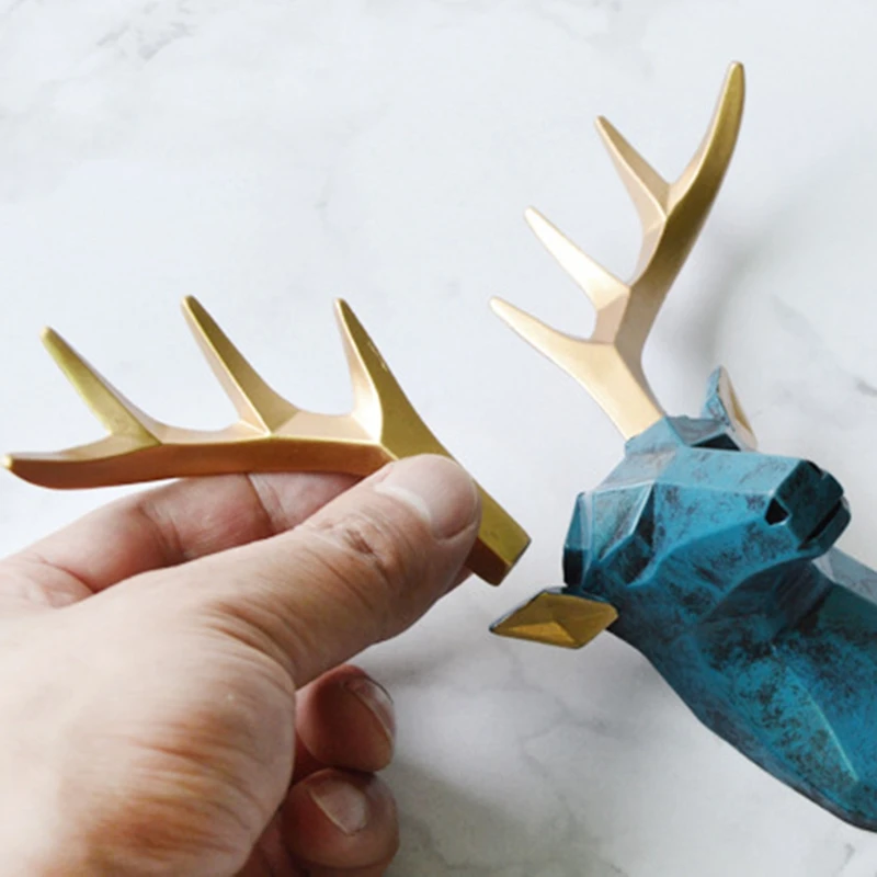 

Wall Hanging Hook Deer Antlers Wall Coat Rack For Clothes Self Adhesive Display Racks Key Hanger Wall Storage Horns Hangers