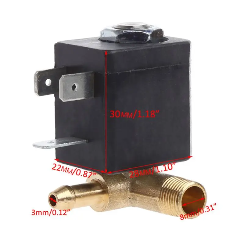 

Cannula N/C AC 230V G1/8" Brass Steam Air Generator Water Solenoid Valve Coffee