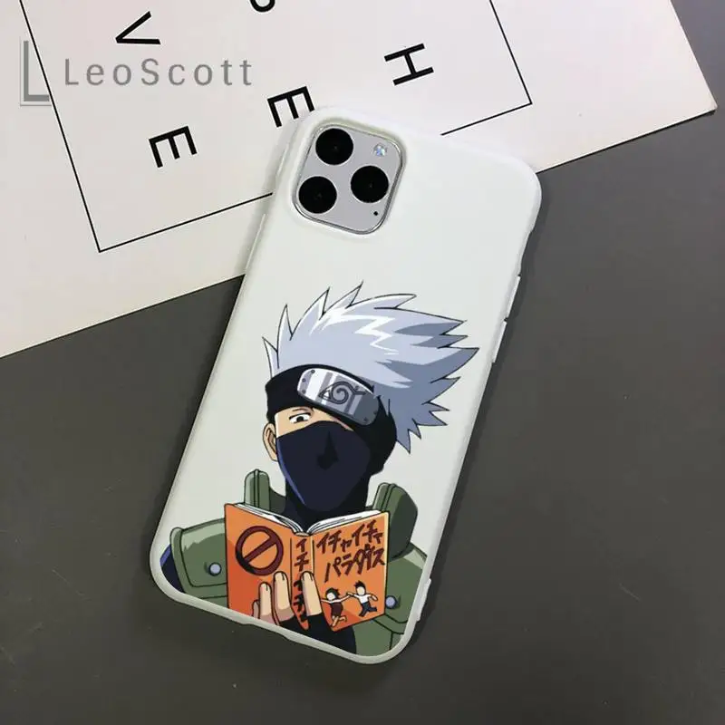 

Anime Naruto Uzumaki Sasuke kakashi Phone Case Candy Color for iPhone 11 12 mini pro XS MAX 8 7 6 6S Plus X 5S SE 2020 XR