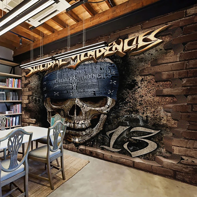 3D обои на заказ ретро ностальгические персональные 3d стерео кирпичная стена