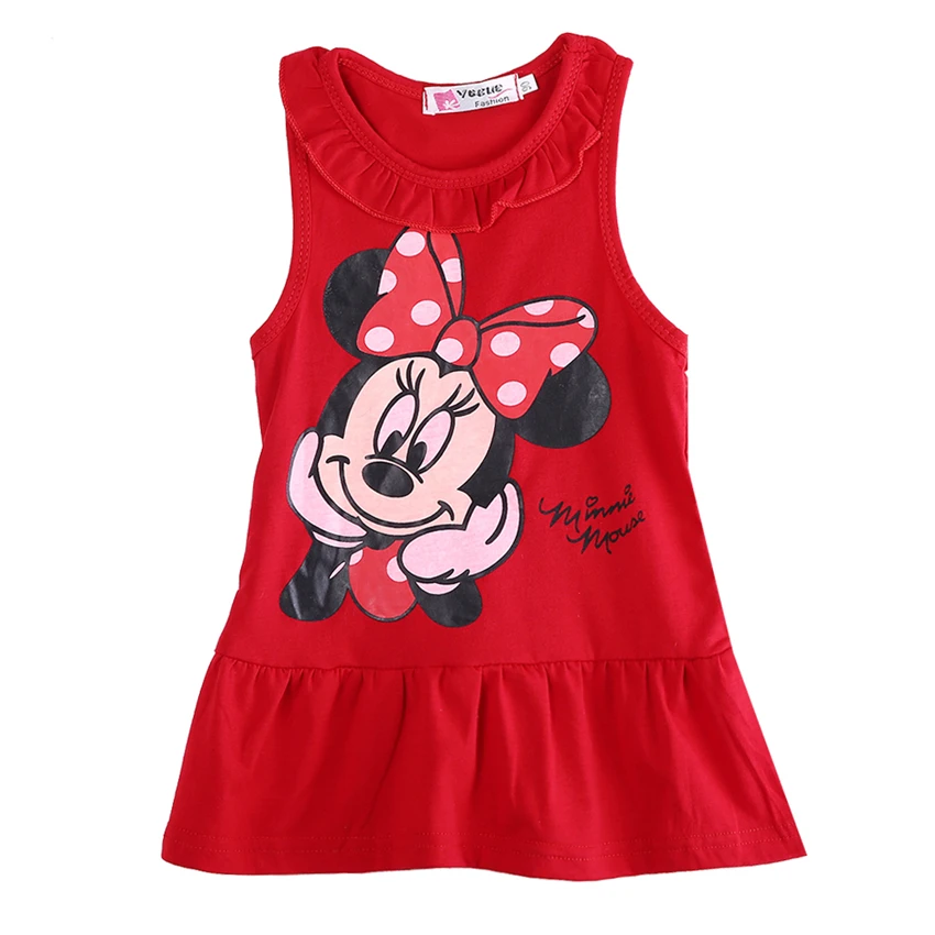 Платье для маленьких девочек 2019 г. Летние топы из 100% хлопка платье без рукавов