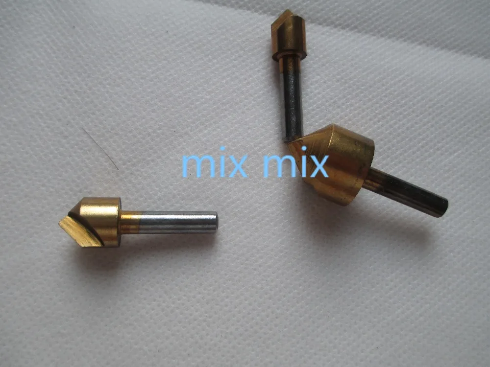 

3pc 3/8" 1/2" 3/4" Single Flute Titanium Coated Edge Chamfer Chamfering 82 Degree Wood Countersink Drill Bit High Carbon Steel