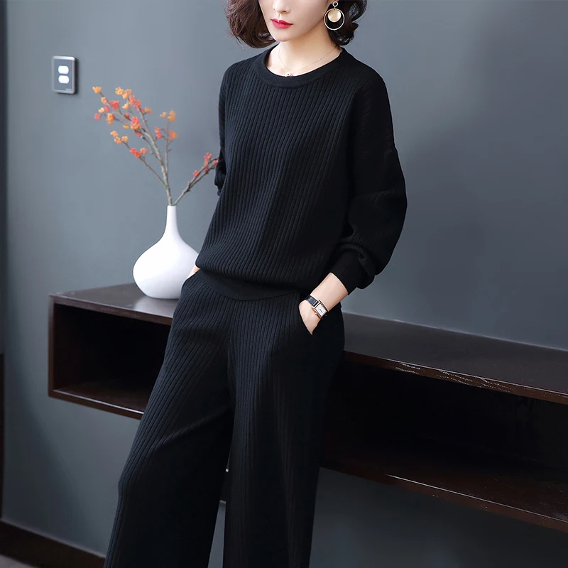 Женский комплект из 2 предметов повседневный двух женский модный Трикотажный