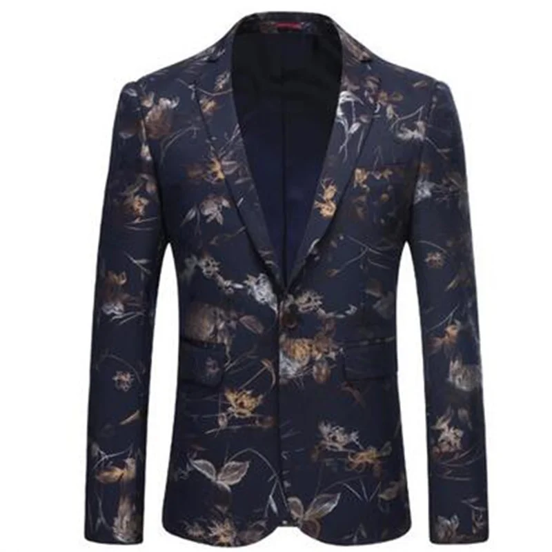 Suit jackets men's business pattern boutique large size slim costume homme blazer masculino пиджак мужской fashion ropa hombre