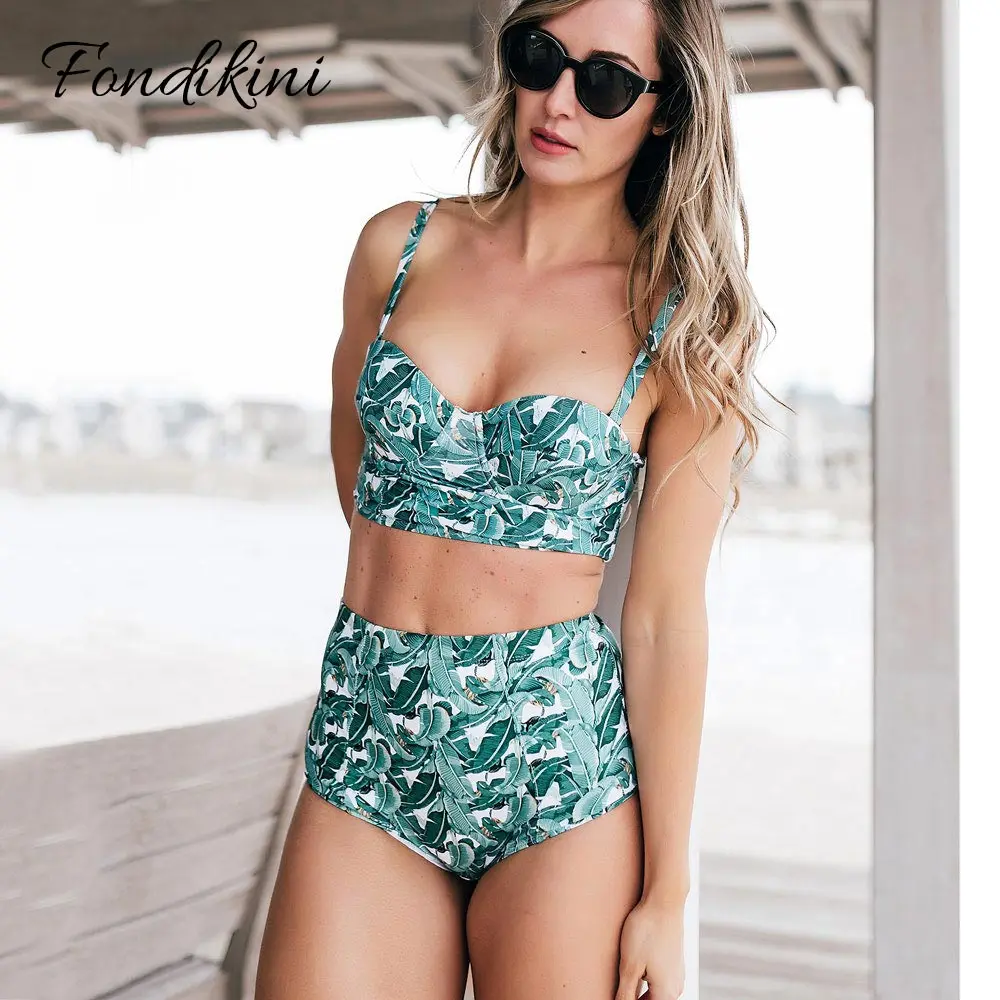 Бикини с принтом цветочный Купальник одежда для плавания бикини купания 2020 новый