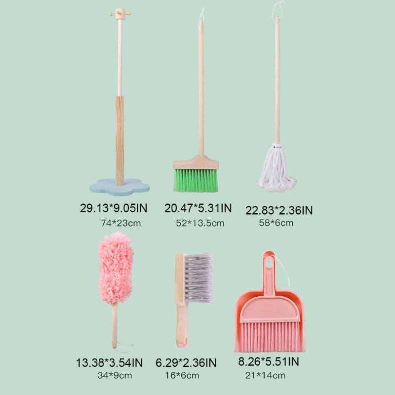 

HX5D Pack of Realistic Housekeeping Toy Educational Cleaning Toy Kitchen Set for Kids