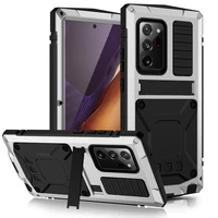 heavy duty rugged shockproof armor holder case for samsung galaxy s20 plus note20 ultra 360 full protective aluminum metal cover