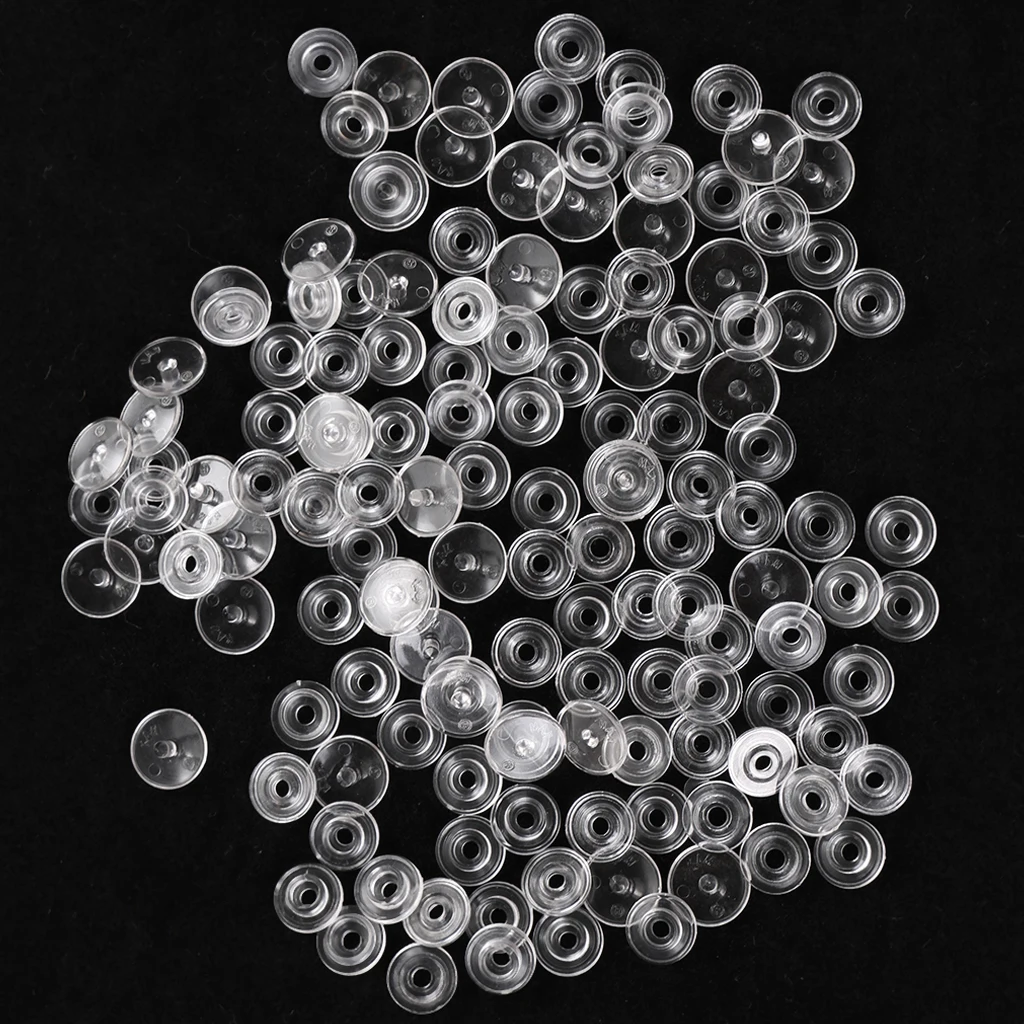 

50 Set Size 16 T3 Clear KAM Snap Fasteners Plastic Snap Fasteners From Poppers