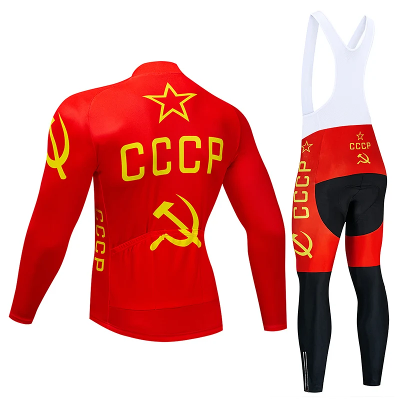 CCCP зимняя велосипедная одежда 9D брюки комплект MTB велосипедная одежда мужская Ropa Ciclismo термальная флисовая велосипедная куртка одежда для велоспорта