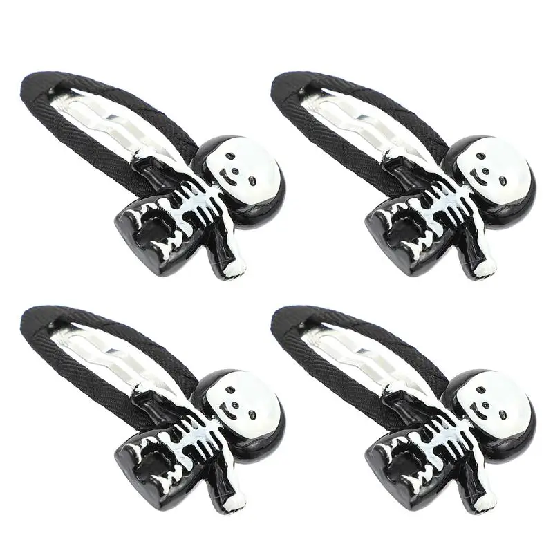 

4 шт., детские заколки для волос в виде черепа