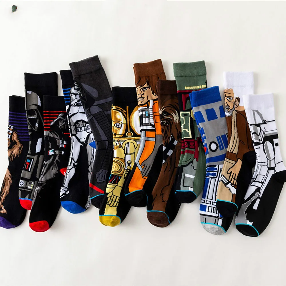 Мужские носки 12 видов цветов скейтборд хип-хоп кино Вечеринка удивительный
