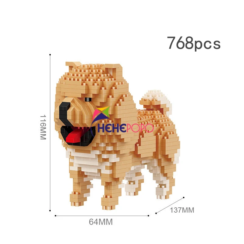 

Micro Blocks Mini Animals Classic Pet Shepherd Dogs Model Building Kits Creator Bricks Kids Toys Children Set Cartoon Retriever