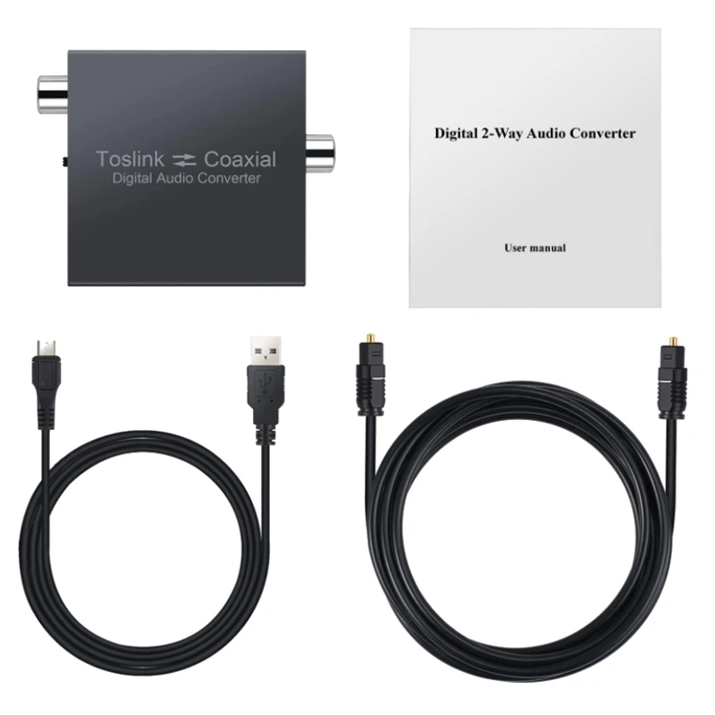 

Цифровой коаксиальный Оптический SPDIF преобразователь Toslink Поддержка DTS/Dolby-AC3 192 кГц двунаправленный цифровой аудиоконвертер