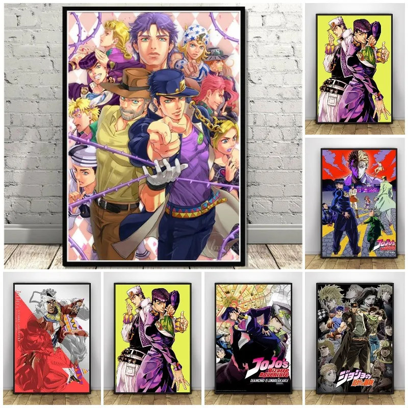 

Full Drills Anime Diamond Painting Jojo's Bizarre Adventure Poster Embroidery Cross Stitch Kit Mosaic Handicraft Gift For Kids